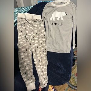 Gray Polar Bear Kids Pajamas
